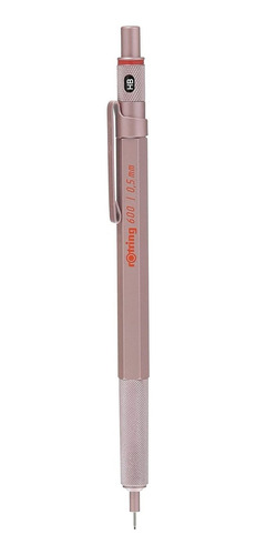 Lapiz Mecanico Rose Gold Punta 0,5 Mm Rotring 600