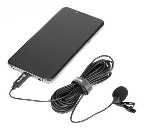 Imagem 2 de 3 de Microfone Lapela Usb-c Para Celular Android Boya By-m3
