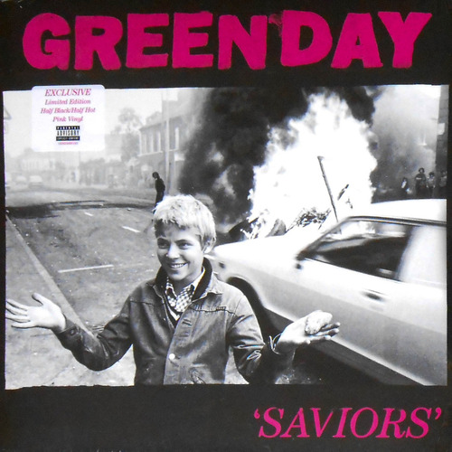 Lp Green Day Saviors 2024 Pink Black Color Vinil Ltd, versión de álbum sellada de edición limitada