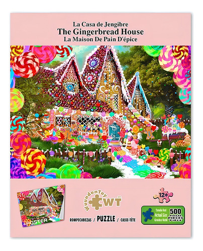 Wuundentoy The Gingerbread House con 500 piezas de rompecabezas