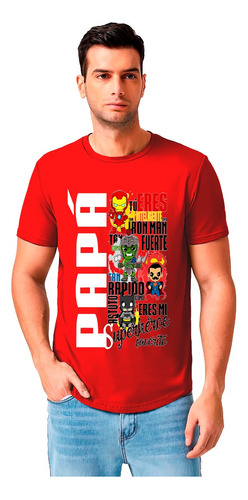 Polera Dia Del Padre Eres Inteligente Como Iron Man Héroe 76