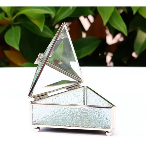 Torre Triangular De Vidrio Con Forma De Diamante Para Joyas