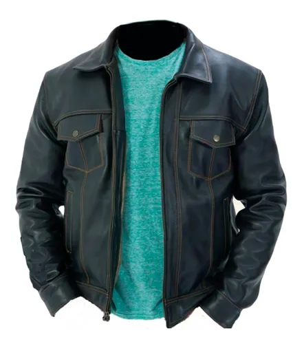 Chamarra de piel levis hombre sale