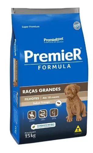 Ração Premier Fórmula Cães Filhotes Raças Grandes Frango e Mandio...