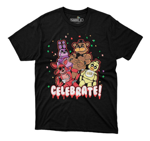 Playera Five Nights At Freddy's Videgame Juego Pc Oso Celebr