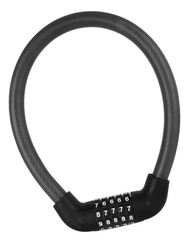 Cable De Bloqueo De Bicicleta Seguro Antirrobo Bloqueo Negro