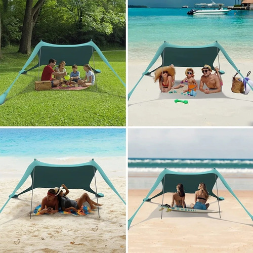 Imagen 8 de 9 de Carpa De Playa Gazebo Toldo Portátil 2 Posiciones Playera