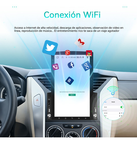 Zk Pantalla Vertical Estéreo Para Coche 2din 7 Base Android