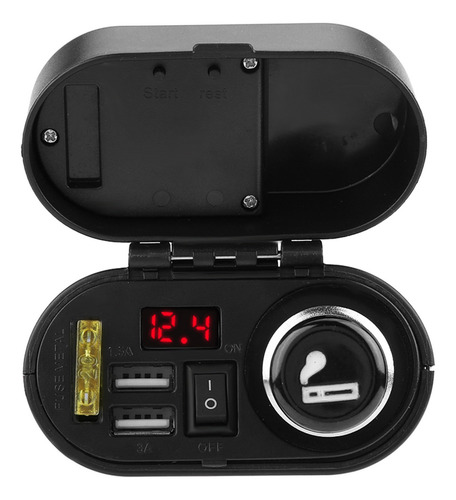 Adaptador De Cargador Gps Dual Usb Para Moto Impermeable W/