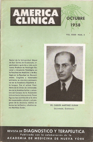 Revista America Clinica Vol. Xxxiii Nº 4  Octubre 1958