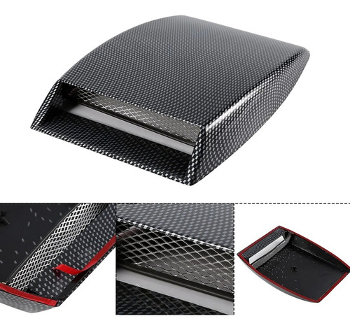 Toma De Aire Capot Adhesiva Fibra Auto Tuning Universal /ryc