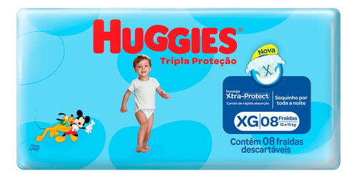 Fraldas Huggies Tripla Proteção XG