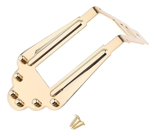 Puente Trasero Dorado Para Guitarra Archtop De Cuerpo Hueco