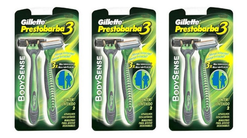 Imagem 1 de 1 de Prestobarba Aparelho Prestobarba 3 Body Mas Sm2 (kit C/03)