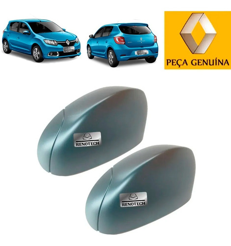 Kit Capa Retrovisor Dir Esq Sandero Ii 2014 Acima 963731698r