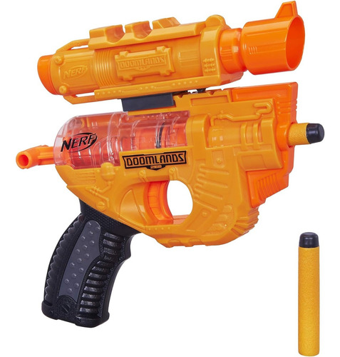 Pistola Nerf Doomlands Para Dardos Naranja Mira Lanzador 