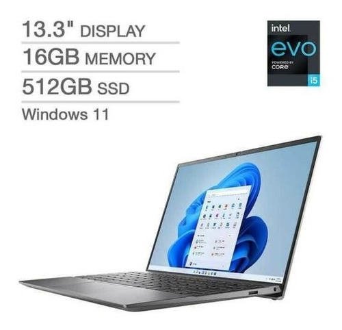 Imagen 1 de 4 de Laptop Dell 13.3  Intel Evo I5-11320h Fhd 11 Generacion