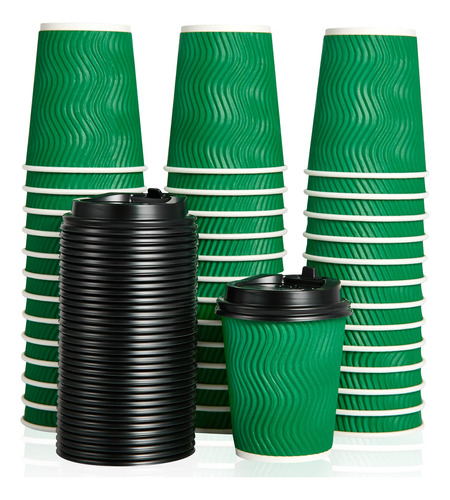 Dailypack Tazas De Café De 8 Onzas Con Tapas, 100 Unidades.