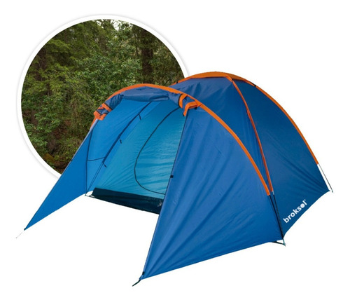 Carpa 4 Personas Aguila Pro C/ Cubretecho Mosquitero Broksol