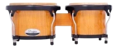 Bongos Parquer Custom Madera Natural Aro Negro 7 8.5 Cuota