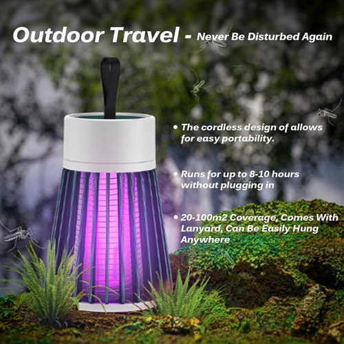 Lámpara Para Matar Mosquitos, Mosquito Zapper, Usb Rechargea