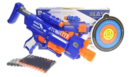 Ametralladora Lanza Balas Blandas Inofensiva A Pilas No Nerf