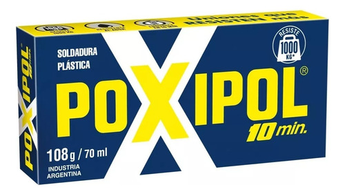 Poxipol® - Soldadura Plástica - 10 Min Metálico - 108g/70ml