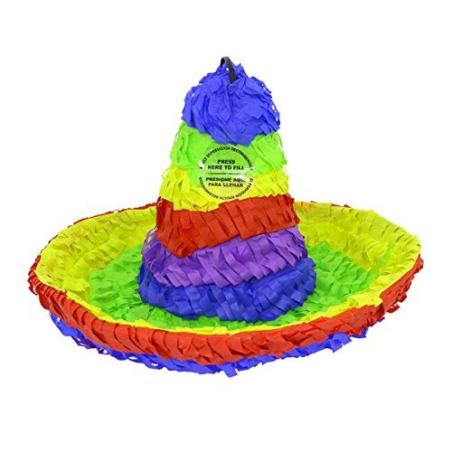 Lytio Piñata Arco Iris De Colores Mexicano Sombrero Sombrer