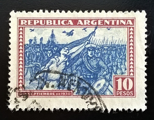 Argentina, Sello Gj 692 10p Revolución 1930 Usado L12297