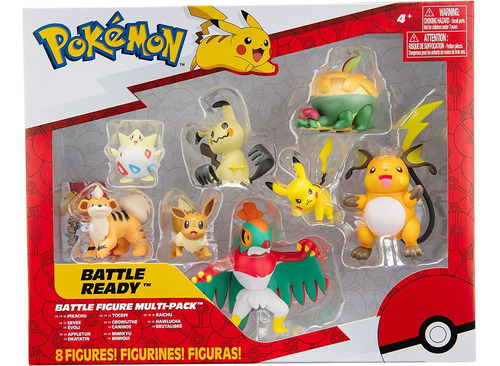 Pokemon 2542 Battle Figure Set X8 Pikachu Coleccion Regalo