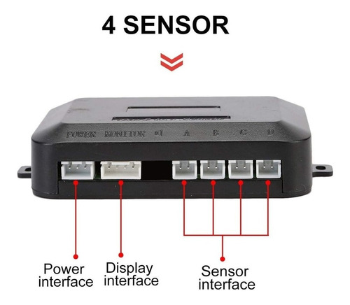 Sensores De Retroceso Distancia Alarma Sonido Visual Sistema