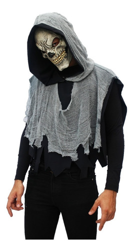 Imagen 1 de 4 de Disfraz De Esqueleto Muerte Grim Reaper Halloween