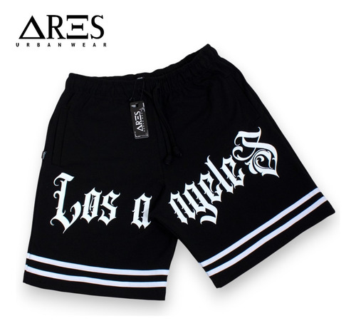 Bermuda Short Deportiva Estampada Ares Hombre Algodón