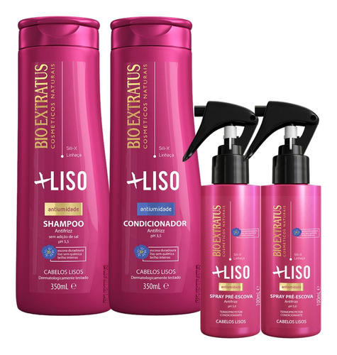 Kit Bio Extratus Mais +liso Cuidados Com Cabelo Liso