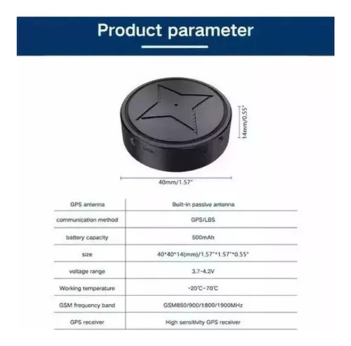 Mini Rastreador Gps Para Veículos Com Cobertura Global Compl