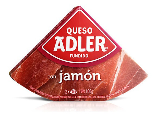Adler Queso Sabor Jamon 100 G (2 Unidades)