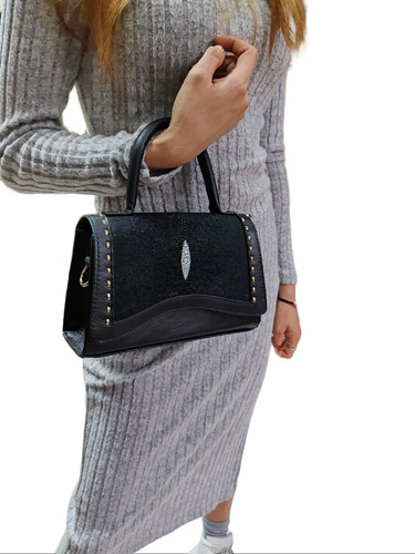 Bolso Mujer Piel Exotica Original Cocodrilo Serpiente Mantar