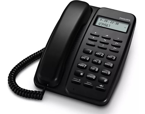 Teléfono De Mesa Philips Identificador Llamadas Manos Libres
