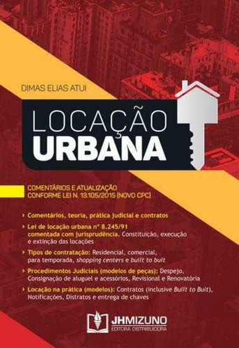 Locação Urbana, De Dimas Elias Atui. Editora Mizuno, Capa Mole, Edição 1 Em Português, 2016