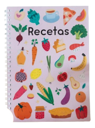 Cuaderno De Recetas Recetario Cocina Tapa Plástica Anillado