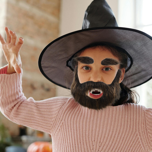1 Juego De Cosplay Falso De Halloween Con Barba Falsa Y Espo