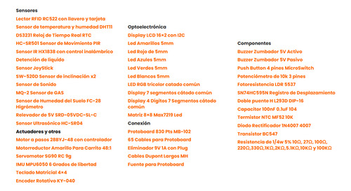 Kit Mega 256 Básico + 31 Practicas Tutorial Ide Arduino Unit