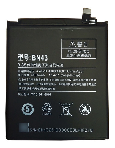 Batería Xiaomi Bn43 Redmi Note 4x Redmi Note 4 Global