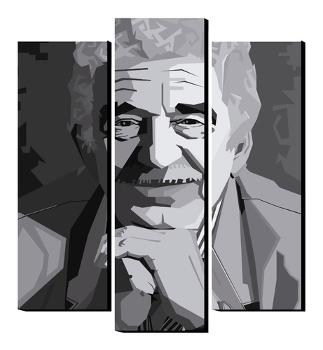 Cuadro Vertical Blanco Negro Gabriel Garcia Marquez 