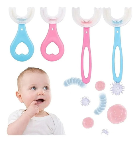 Escova Dental Infantil Em Formato U - 360º Bebês E Crianças