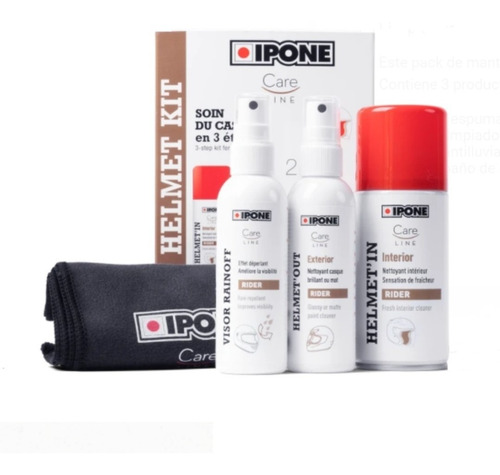 Imagen 1 de 6 de Kit Ipone Helmet Limpia Casco Visor Exterior/ Interior