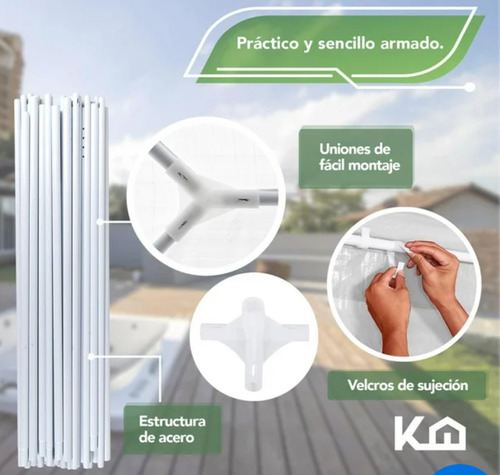 Toldo Gazebo Carpa Super Grande Uso Rudo Armable 3x6 Mts Blanco