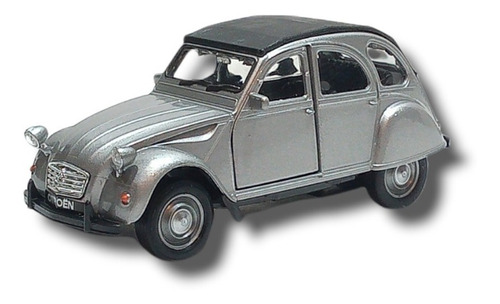 Auto Metálico A Escala 1948 Citroën 2 Cv Soft Top Gris.