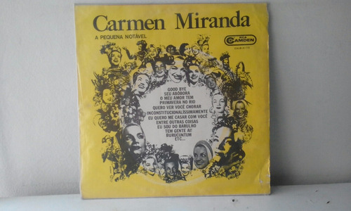 Lp Carmen Miranda A Pequena Notavel 1968 Mono . (Usado)