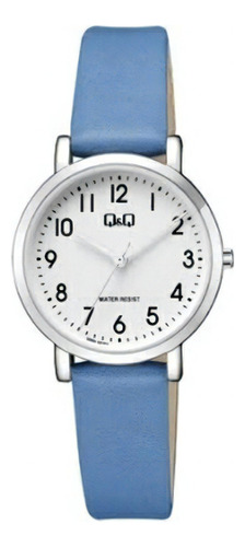 Reloj Mujer Q&q Q58a-001py Color de la correa Azul Color del fondo Blanco